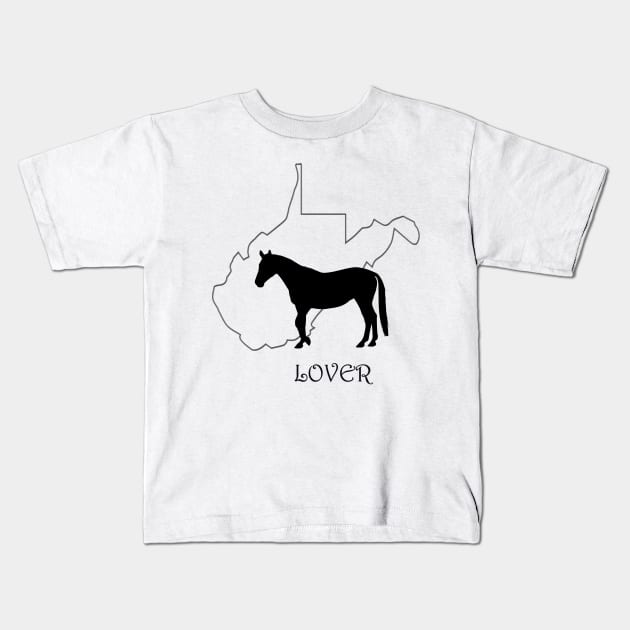 West Virginia Horse Lover Gift Kids T-Shirt by Prairie Ridge Designs